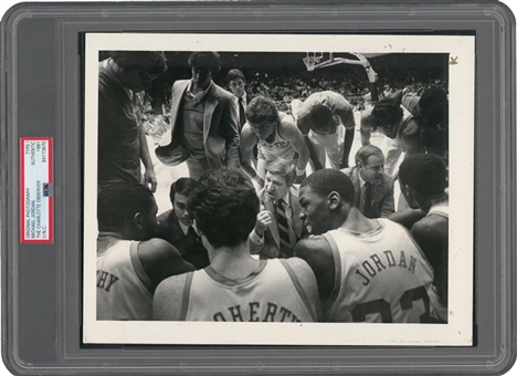 1981 UNC Michael Jordan Type I 8x10 Photograph From 1st NCAA Basketball Game (PSA/DNA) 